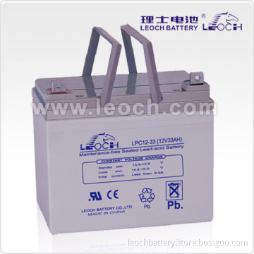 LEOCH Lead Acid Battery for Vehicle with 33Ah, and 12V, 195 x 130 x 164mm